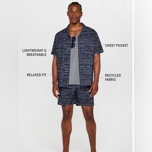 SET - Fabletics - NWT - (Showroom Tags) The Cabana Shirt and Shorts Set